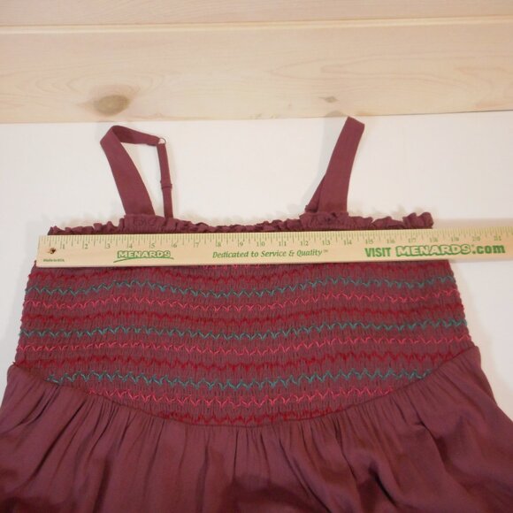 Torrid Size 3 Square-neck Smocked Babydoll Tank Women's plus size 3X Mauve - Picture 4 of 10